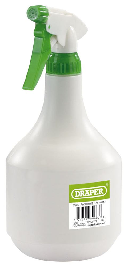 Draper 1000ML MINI WATER SPRAYER 80620 Plastic Spray Bottle (1000ml)