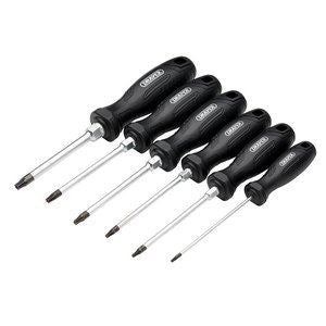 Draper SET 4 - 6PC SET - TAMPER-RESIS Tamperproof Hard Grip Screwdriver Set (6 Piece)