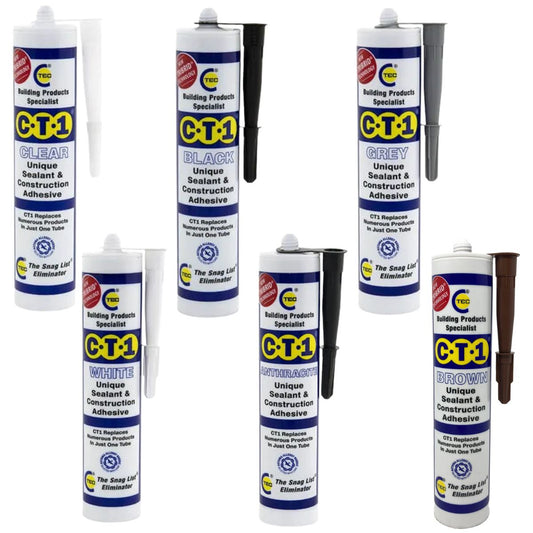 CT1 TRIBRID Multi-Purpose Sealant & Adhesive 290ml All Colours Construction Marine Waterproof Bonding