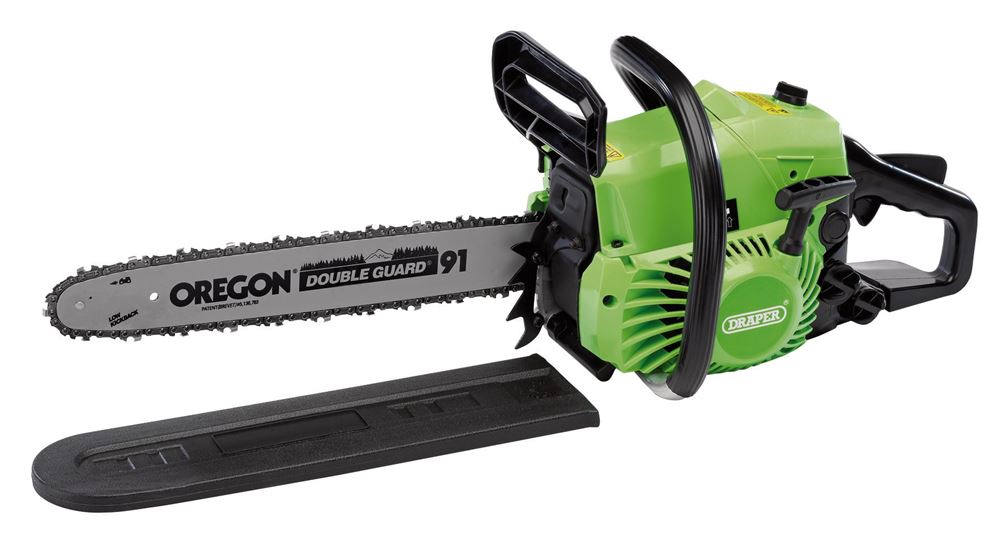 02567 Draper Petrol Chainsaw with Oregon Chain and Bar, 400mm, 37cc CSP3940 Chainsaws (Petrol) Professional Trade DIY Workshop Garage Use