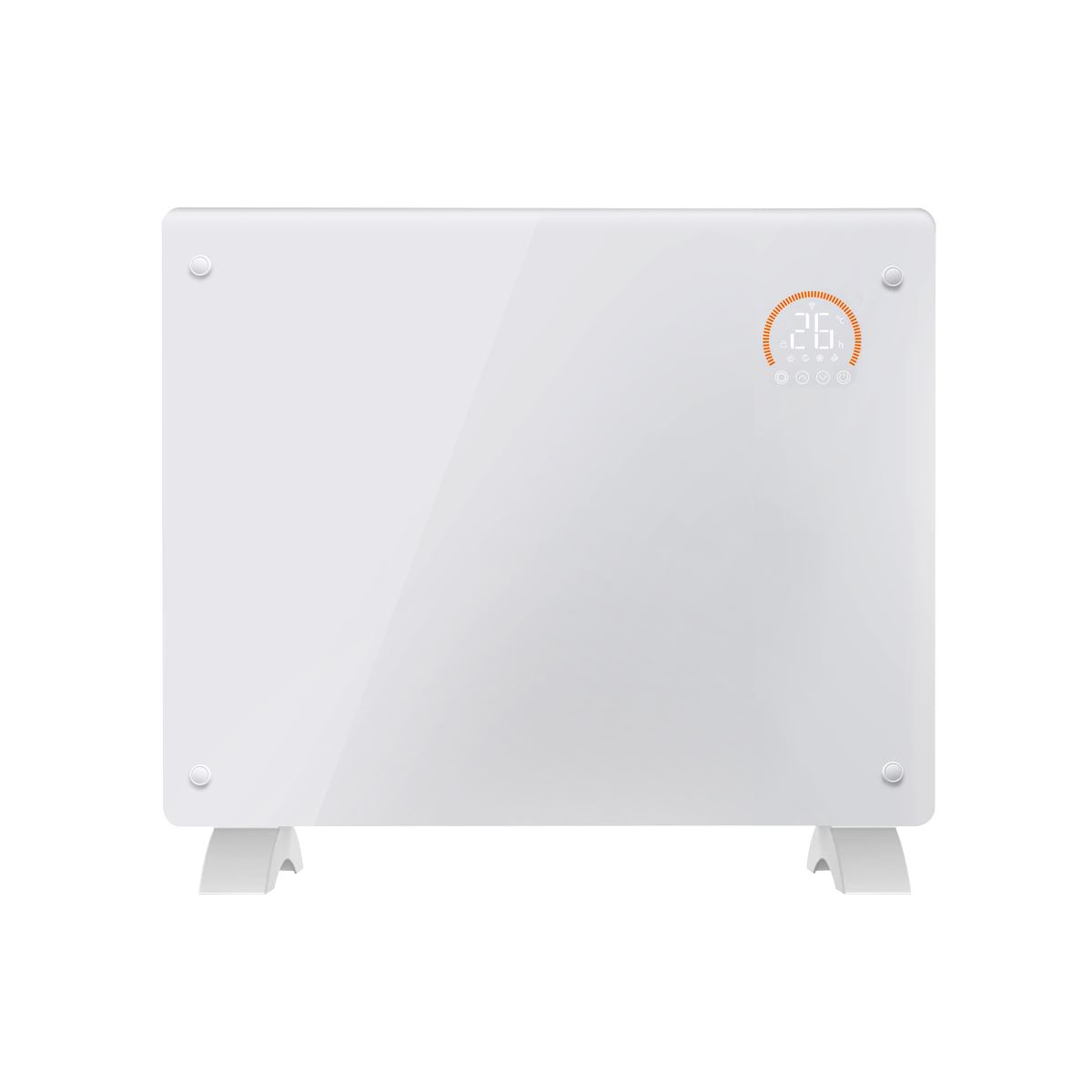 Baridi DH136 Electric Glass Panel Heater 1000W/230V - DH136 | White, 230V 50Hz, Thermostat, Tip-Over Switch | Add the heater to either the TUYA or