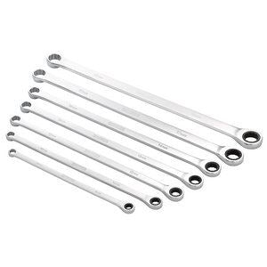 Draper 7PC LONG RATC RING SPANNER SET 27778 27778 HI-TORQÂ® Metric Extra-Long Double Ring Ratchet Spanner Set (7 Piece)