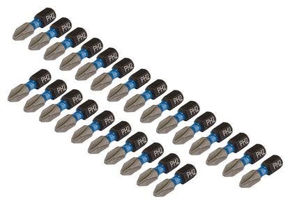 Draper PH2X25MM IMPACT S/D BIT 25PK 05691 Cross Slot/PH Type Impact Screwdriver Bits, 1/4" Hex