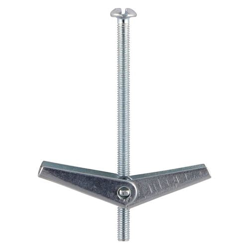 TIMCO Spring Toggle - BZP M5 x 100 Silver Pack 100