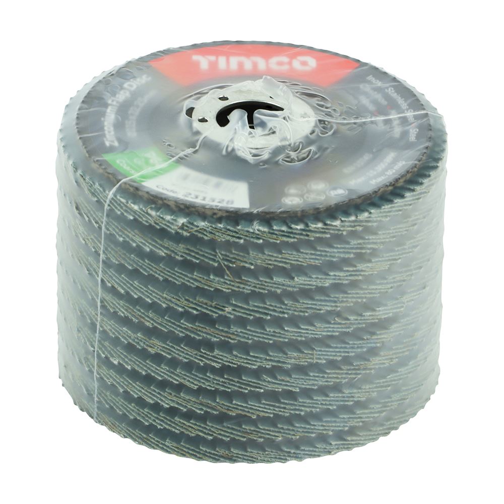 TIMCO Zirconium Flap Disc P60 Set 115 x 22.23 Pack 10