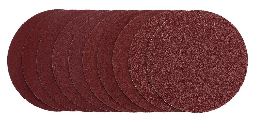 Draper 125MM SANDING DISC ASSRTD GRIT 03158 Sanding Discs, 125mm, Hook & Loop (Pack of 10)