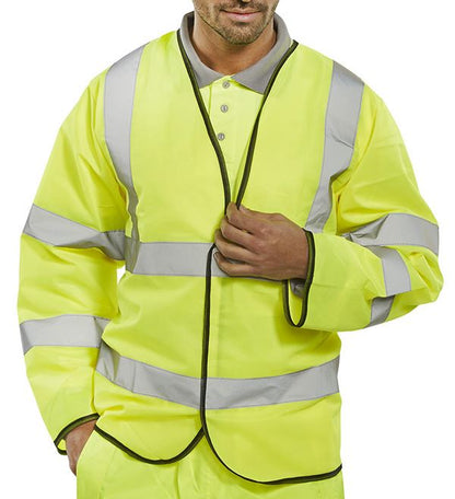 Beeswift BSeen Hi Vis Long Sleeve Jerkin Class 3 Reflective Safety Vest