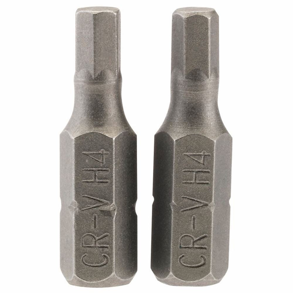 Draper 2PC 25MM 4.0MM HEX S/D BIT 63982 1/4" hex. Hexagonal E Shank Insert Bits