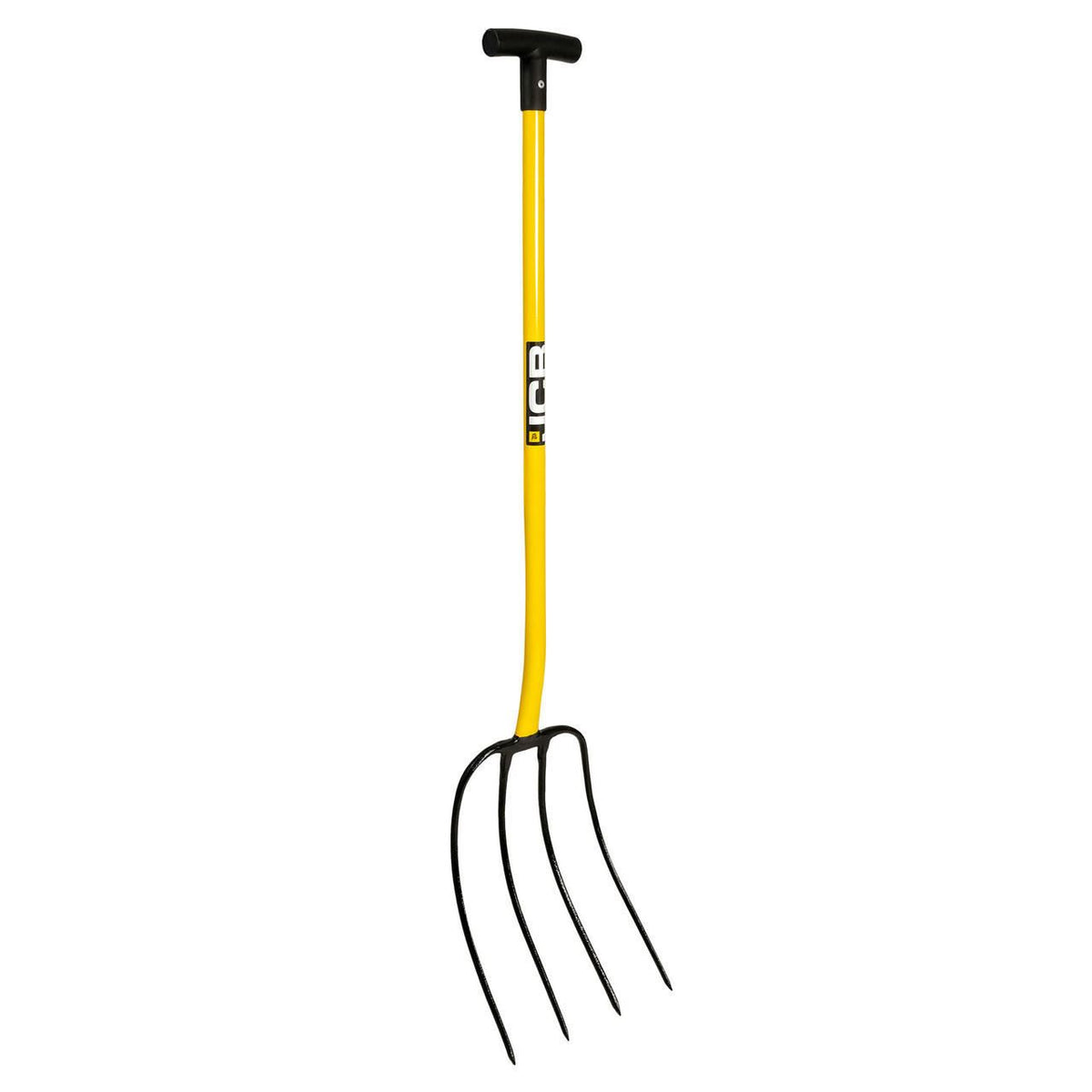 JCB JCBMF11 Manure Fork 32in 4 Prong Heavy Duty Steel T Handle Professional Stable Fork Garden Fork