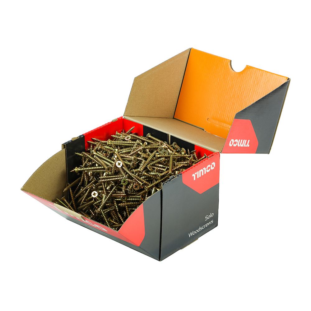 TIMCO Solo Woodscrew CSK - ZYP (IND) 5.0 x 50 Gold Pack 1000