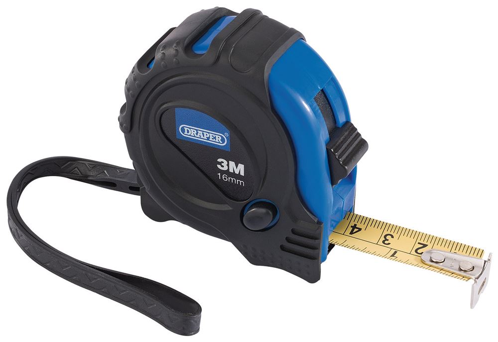 Draper MEASURING TAPE 3M/10FT X 16MM 75298 Soft Grip Measuring Tapes