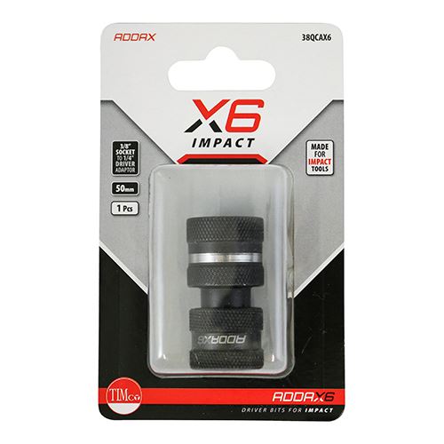 TIMCO X6 Impact Quickchange Adaptor 1/2 x 50 Pack 1
