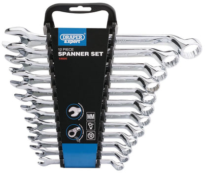 Draper COMB.SPANNER SET-12PC.METRIC 64605 Draper Expert HI-TORQÂ® Metric Combination Spanner Set (12 Piece)