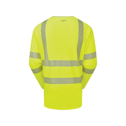 Pulsar LFE935 GRS Hi Vis Long Sleeve T-Shirt Yellow Orange High Visibility Workwear
