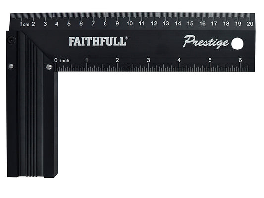 Faithfull 718L20 Prestige Try Square Black Aluminium 200mm (8in)