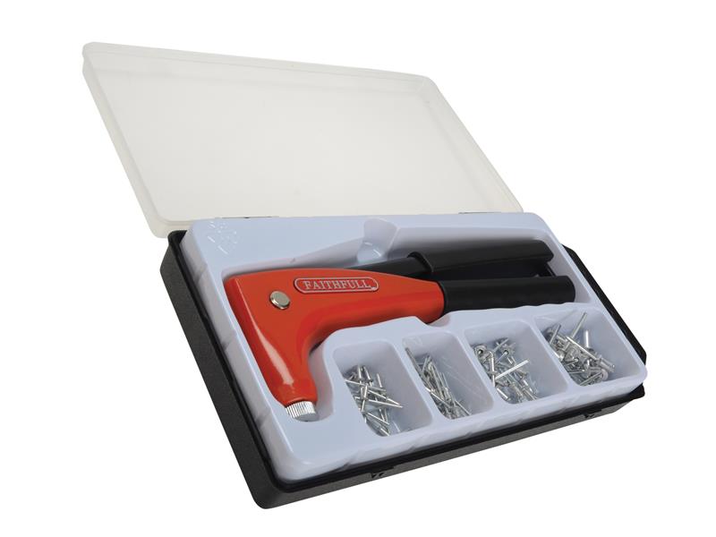 Faithfull  Heavy-Duty Dial Head Hand Riveter Kit