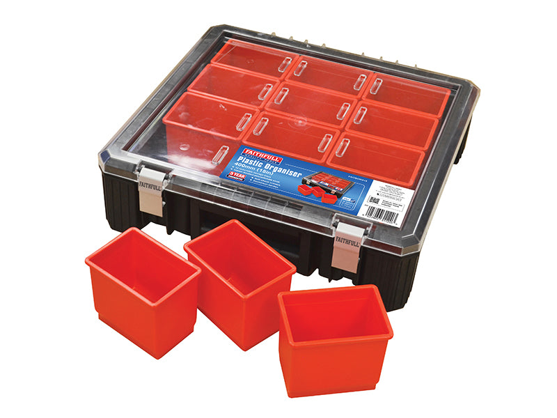 Faithfull PATROL H.D400 Plastic Organiser 12 Tray 15in