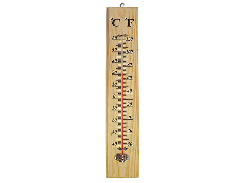 Faithfull  Wall Thermometer - Wood 400mm