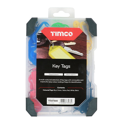 TIMCO Key Tags Mixed Tray - 48pcs Tray OF 1 - TRAY800