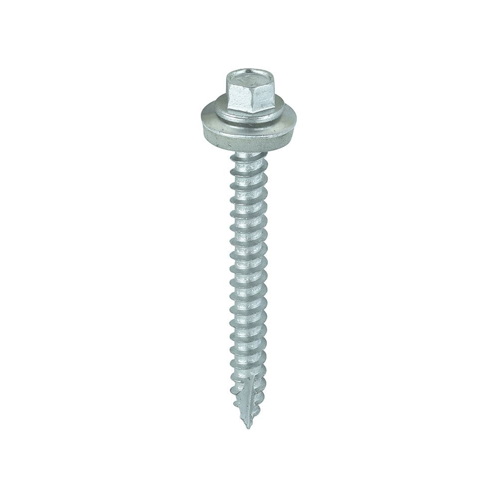 TIMCO Hex Screw W16 Slash EXT 6.3 x 60 Silver Pack 100