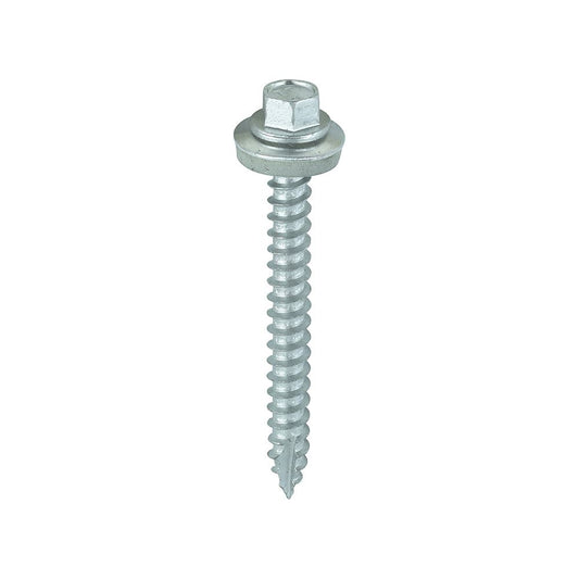 TIMCO Hex Screw W16 Slash EXT 6.3 x 60 Silver Pack 100