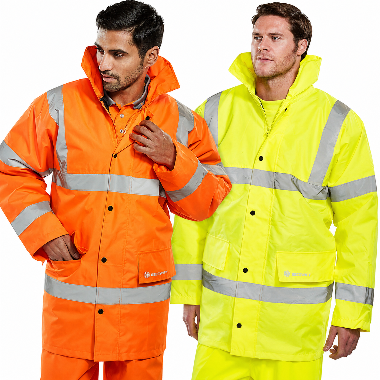 Beeswift Constructor Hi Vis Jacket Class 3 Waterproof Reflective Workwear