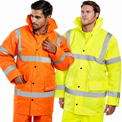 Beeswift Constructor Hi Vis Jacket Class 3 Waterproof Reflective Workwear