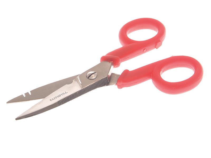 Faithfull FAISCWC5 Electrician's Wire Cutting Scissors 125mm (5in) |