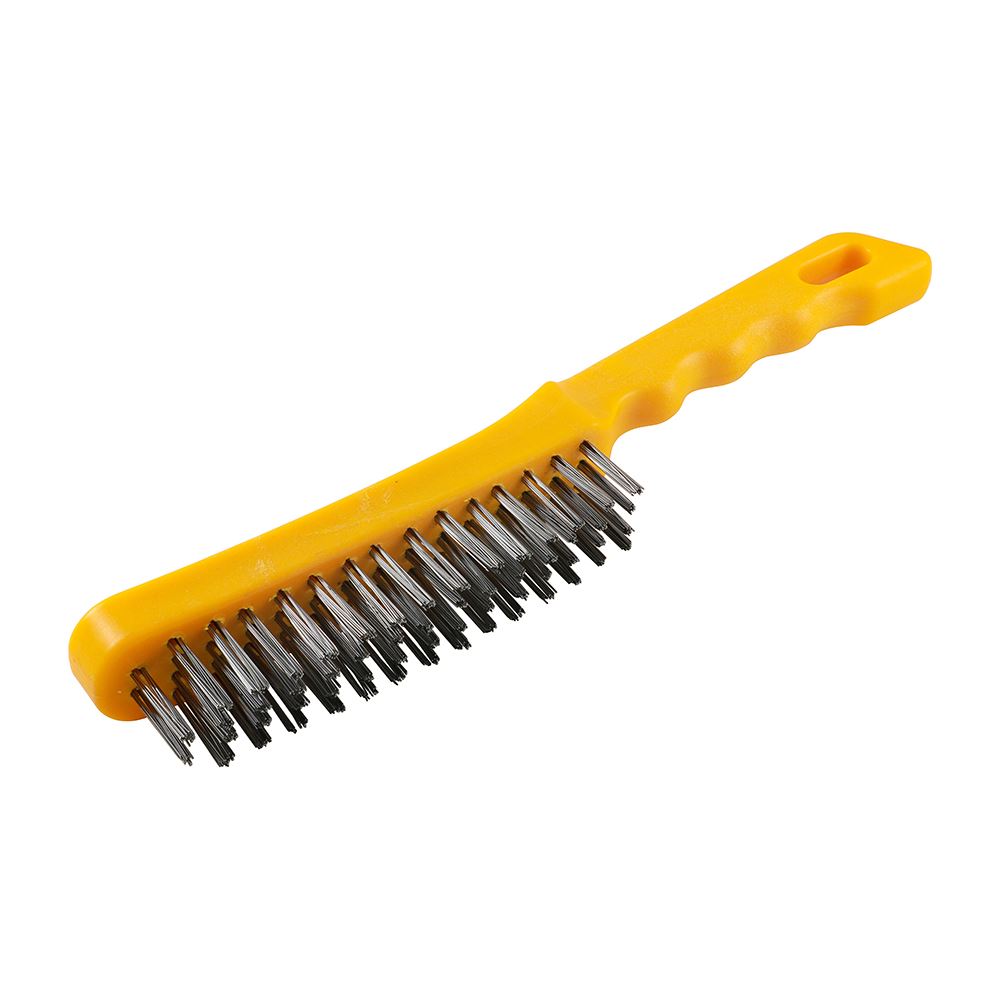 TIMCO Plastic Handle Wire Brush 4 Rows Pack 1