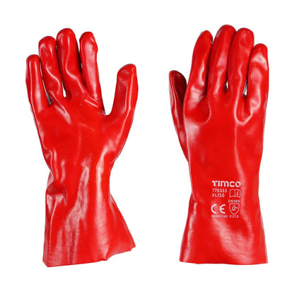 TIMCO PVC Coated Gauntlets Cotton X Large Pack 1