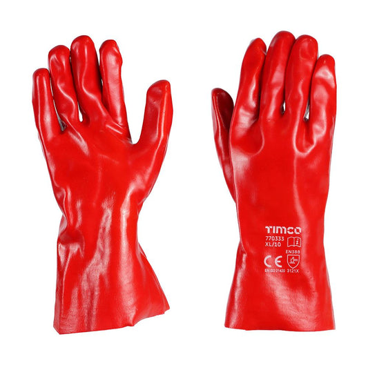 TIMCO PVC Coated Gauntlets Cotton X Large Pack 1
