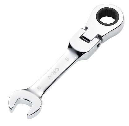 27964 Draper HI-TORQ Metric Stubby Flexible Head Ratchet Combination Spanner, 9mm Spanner/Wrench Ratchet Spanners 94mm Professional Trade DIY Works
