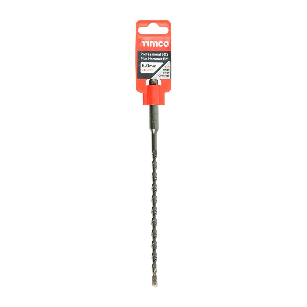 TIMCO Pro SDS Plus Hammer Bits (PGM) 6.0 x 210 Pack 1