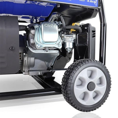 Hyundai HY3800LEK-2 Petrol Generator 3.2kW 4kVA Electric Start Portable Site Power Backup Power Portable Backup Site Power