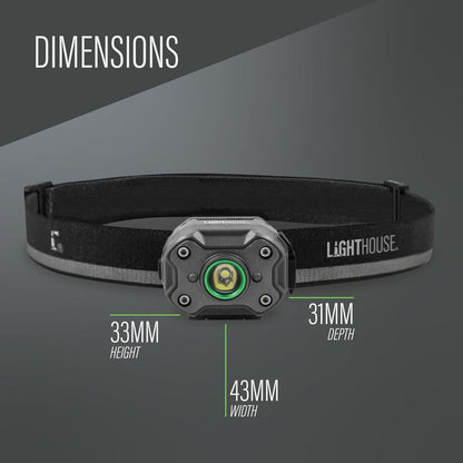 Lighthouse 400 Lumens Elite Rechargeable Headlight