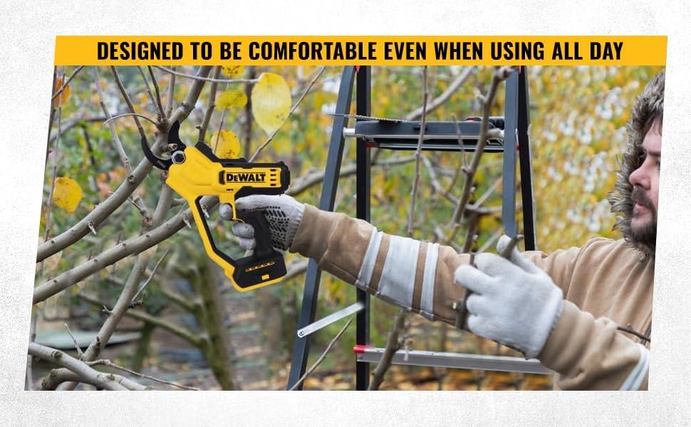 DEWALT DCMPP568N XR Pruner 18V Cordless Pruning Shears Bare Unit for Tree Branch Shrub Hedge and Garden Maintenance