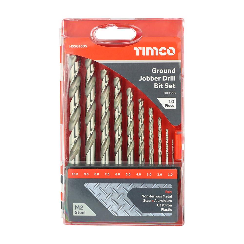 Timco Ground Jobber Drill Bit Set 10pcs