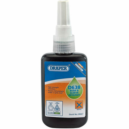 24667 Draper D638 Bush and Sleeve Retainer DBSR638 Workshop Adhesives Professional Trade DIY Workshop Garage Use