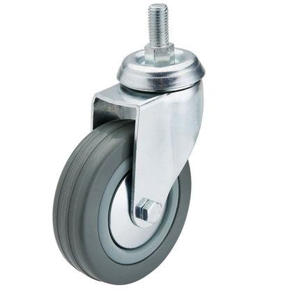 DRAPER 65480 - 100mm Dia. Swivel Bolt Fi x ing Rubber Castor - S.W.L 80Kg