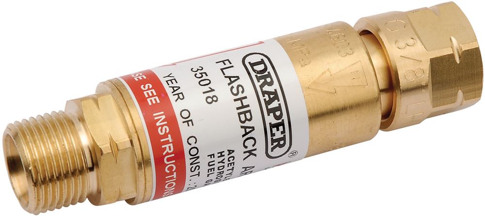 Draper FLASHBACK ARRESTOR FUEL 35018 In-Line Flashback Arrestors