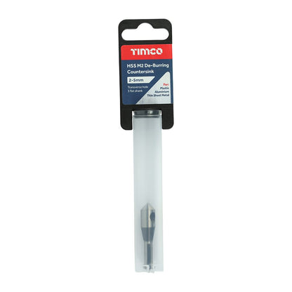 TIMCO De-Burring Countersink M2 HSS 2-5mm Pack 1