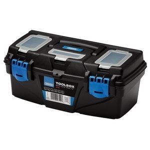 24194 Draper Plastic Toolbox with Tote Tray, 13 PT13 Tool Boxes Professional Trade DIY Workshop Garage Use