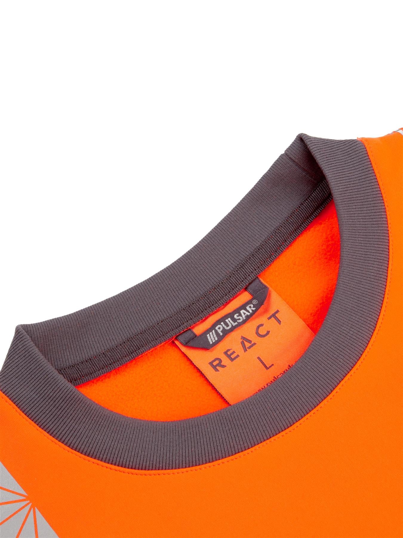 Pulsar RCT Hi Vis Sweatshirt Yellow Orange EN ISO 20471 Class 3 Workwear GRS Certified