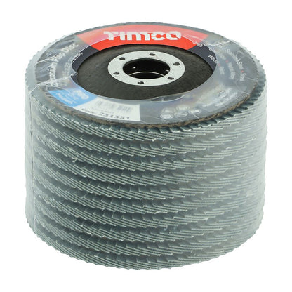 TIMCO Zirconium Flap Disc P80 Set 115 x 22.23 Pack 10