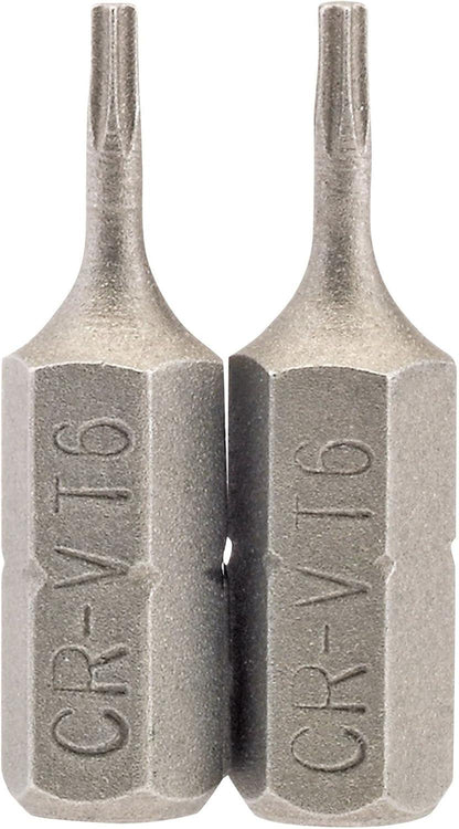 Draper 2PC 25MM T6 S/D.BIT 66338 1/4" hex. Draper TX-STARÂ® E Shank Insert Bits