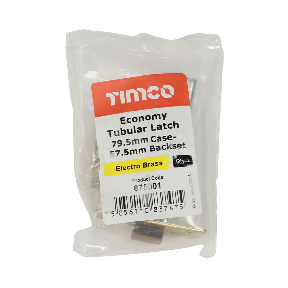 TIMCO Eco Tubular Latch E Brass 79.5mm Pack 1