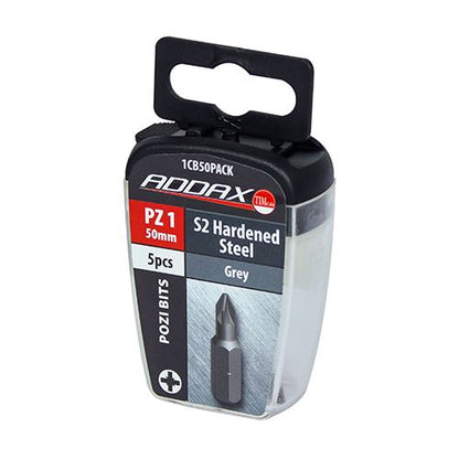 TIMCO Pozi Driver Bit - S2 Grey No.1 x 50 Grey Pack 5