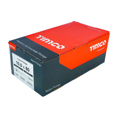 TIMCO Nylon Frame Fixing Zinc 10.0 x 80 Pack 100