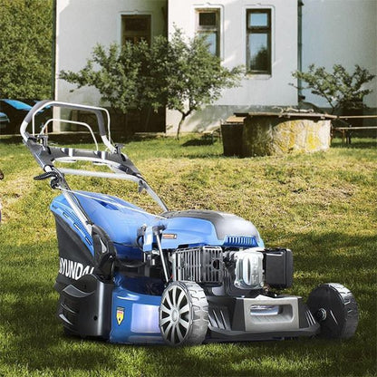 Hyundai HYM530SPER Petrol Lawn Mower 53cm 21in 196cc Electric Start Self Propelled Rear Roller 70L 21"/53cm Garden Mower Garden Grass Cutting