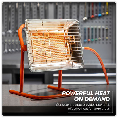 Sealey LP14 Propane Heater with Stand 14,330Btu/hr | 14,330Btu/hr(4.2kW) | Steel tube stand with built-in handle. | Automatic shut-off prevents